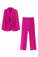 Load image into Gallery viewer, Fuchsia 2 Piece Shawl Lapel Women Suits