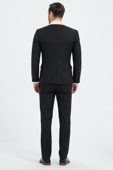 Champagne 3 Piece Shawl Lapel Men's Prom Suits