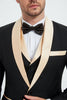 Load image into Gallery viewer, Champagne 3 Piece Shawl Lapel Men&#39;s Prom Suits