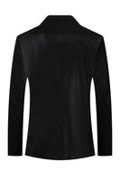 Load image into Gallery viewer, Black Peak Lapel 2 Piece Men Velvet Prom Suits