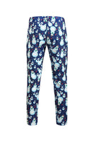 Load image into Gallery viewer, Notched Lapel One Button Blue Snowman Printed Men&#39;s Suits