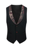 Load image into Gallery viewer, Black Blue Jacquard 3 Piece Men Suits
