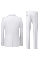 Load image into Gallery viewer, Black Grey 3 Piece Peak Lapel One Button Men&#39;s Suits