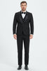 Load image into Gallery viewer, Shawl Lapel Three-Pieces Black Men&#39;s Suits