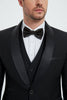 Load image into Gallery viewer, Shawl Lapel Three-Pieces Black Men&#39;s Suits