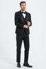 Load image into Gallery viewer, Shawl Lapel Three-Pieces Black Men&#39;s Suits