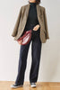 Load image into Gallery viewer, Khaki Plaid Notched Lapel Women Coat
