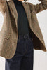 Load image into Gallery viewer, Khaki Plaid Notched Lapel Women Coat