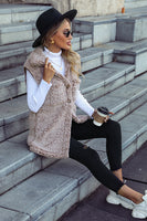 Load image into Gallery viewer, Black Fleece Button Down Vest