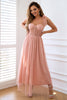 Load image into Gallery viewer, A-Line Tulle Blush Corset Prom Dress