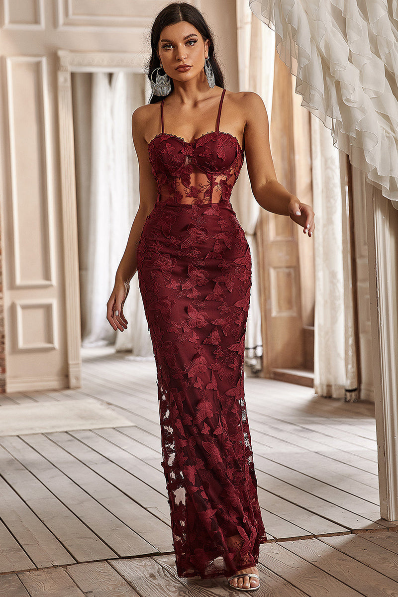Load image into Gallery viewer, Mermaid Spaghetti Straps Sage Corset Prom Dress