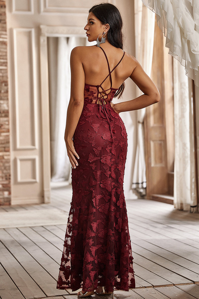 Load image into Gallery viewer, Mermaid Spaghetti Straps Sage Corset Prom Dress