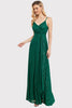 Load image into Gallery viewer, Glitter A-Line Spaghetti Straps Green Long Prom Dress