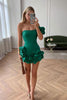 Load image into Gallery viewer, Chic Black One Shoulder Tight Ruffled Short Prom Dress
