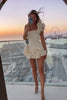 Load image into Gallery viewer, Chic Black One Shoulder Tight Ruffled Short Prom Dress