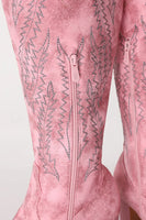 Load image into Gallery viewer, Dusty Rose Embroidered Boho Calf Cowgirl Mid Boots
