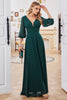 Load image into Gallery viewer, Dark Green Mother of Bride Dress with Sleeves