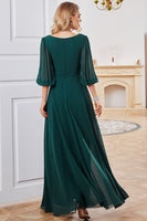 Load image into Gallery viewer, Dark Green Mother of Bride Dress with Sleeves