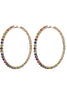 Load image into Gallery viewer, Colorful Beaded Hoop Earring