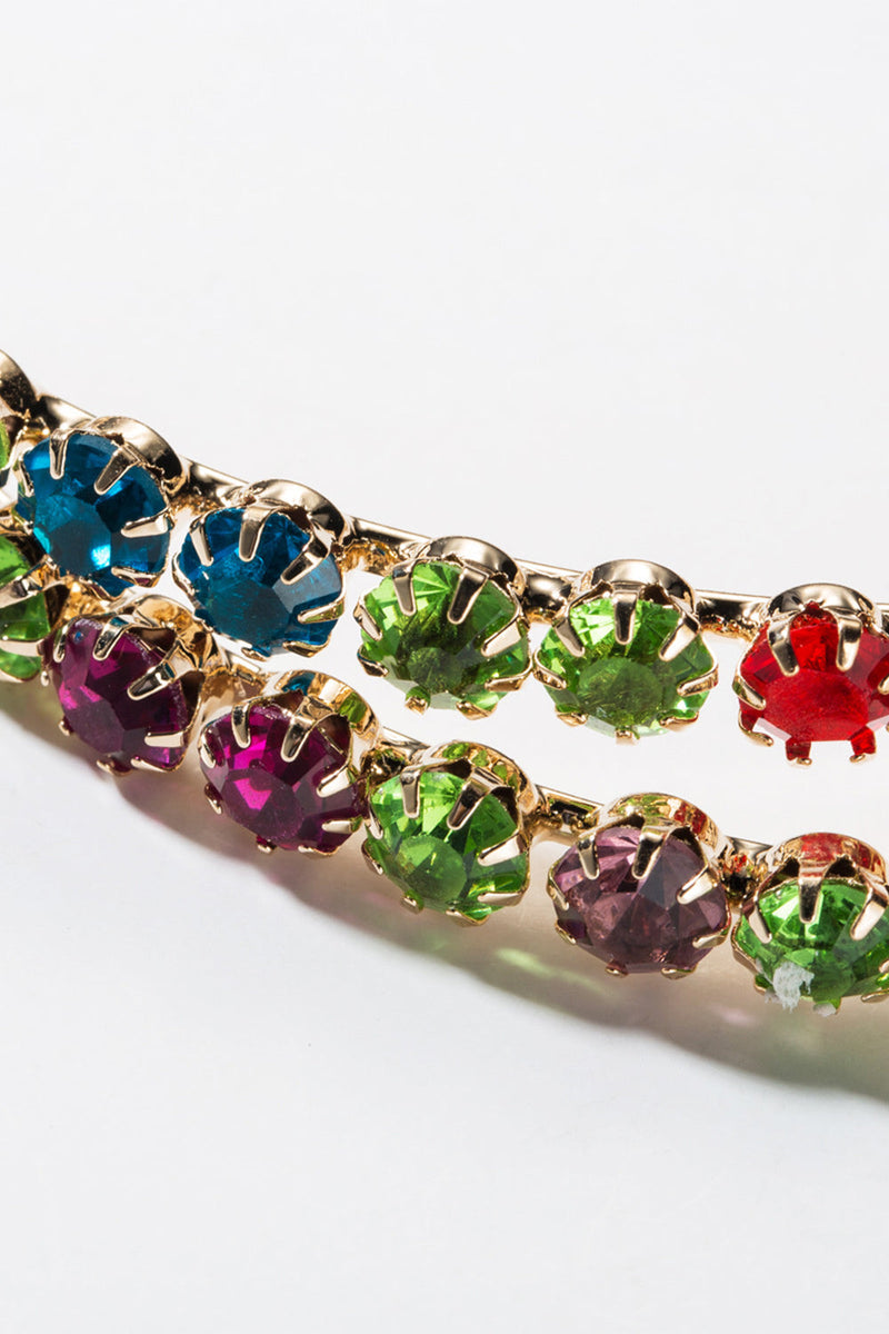 Load image into Gallery viewer, Colorful Beaded Hoop Earring