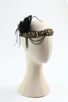 1920s Black Golden Five Pieces Flapper Accessories Set