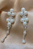 Load image into Gallery viewer, White Beading Pearl Earrings
