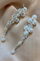 Load image into Gallery viewer, White Beading Pearl Earrings