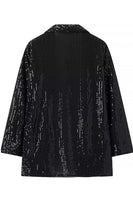 Load image into Gallery viewer, Black Sparkly Sequin 2 Piece Women Suits