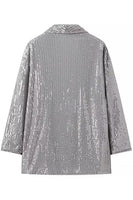 Load image into Gallery viewer, Black Sparkly Sequin 2 Piece Women Suits