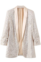 Load image into Gallery viewer, Sparkly Champagne Sequin Prom Party Blazer For Women