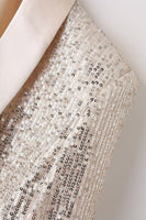 Load image into Gallery viewer, Sparkly Champagne Sequin Prom Party Blazer For Women