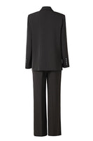 Load image into Gallery viewer, Sparkly Black Beaded 2 Piece Double Breasted Women Suit