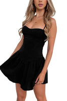 Load image into Gallery viewer, White A-Line Spaghetti Straps Short Graduation Dress