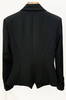 Load image into Gallery viewer, Fashionable Diamond Beaded Double Breasted Slim Women Blazer
