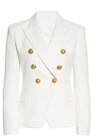 Load image into Gallery viewer, White Peak Lapel Double Breasted Women Blazer