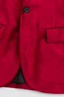 Load image into Gallery viewer, Burgundy Long Sleeves One Button Women Blazer