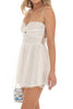 Load image into Gallery viewer, White A-Line Spaghetti Straps Short Graduation Dress