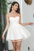 Load image into Gallery viewer, White A-Line Spaghetti Straps Short Graduation Dress