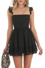 Load image into Gallery viewer, A-Line Square Neck Tie Back Short White Graduation Dress