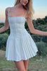 Load image into Gallery viewer, A-Line Spaghetti Straps Little White Mini Graduation Dress