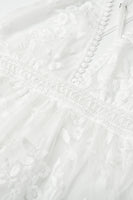 Load image into Gallery viewer, A-Line Spaghetti Straps Cross Back Short White Wedding Dress