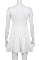 Load image into Gallery viewer, White A-Line Straps Short Mini Graduation Dress