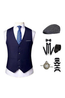 Load image into Gallery viewer, Black Men&#39;s Vest with Accessories Set