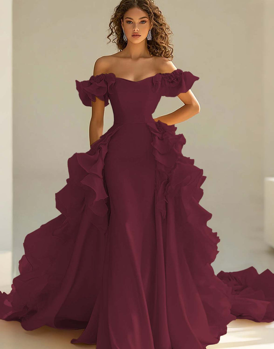 Load image into Gallery viewer, Yellow Mermaid Satin Long Prom Dress with Ruffles