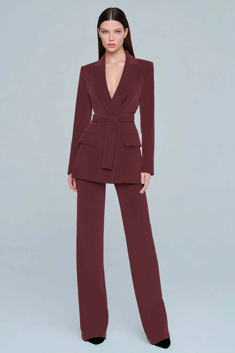 Load image into Gallery viewer, 2 Piece Dark Green Peak Lapel Prom Suits with Sash