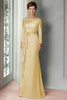 Load image into Gallery viewer, Elegant Blush Satin Sheath Mother of the Bride Dress with Long Sleeves