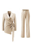 Load image into Gallery viewer, 2 Piece Lilac Peak Lapel Women Prom Suits with Sash