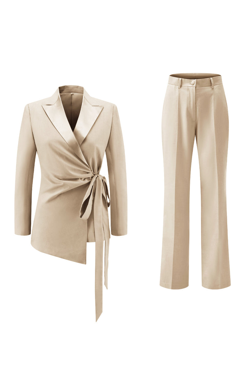 Load image into Gallery viewer, 2 Piece Lilac Peak Lapel Women Prom Suits with Sash