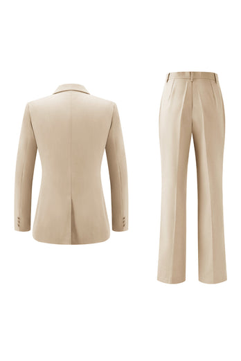 2 Piece Lilac Peak Lapel Women Prom Suits with Sash