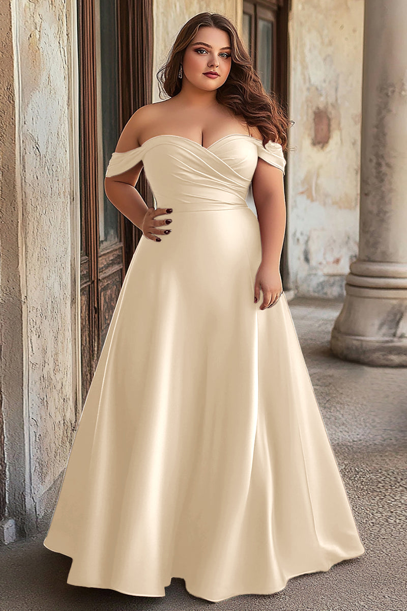 Load image into Gallery viewer, Burgundy A Line Ruched Satin Long Prom Dress